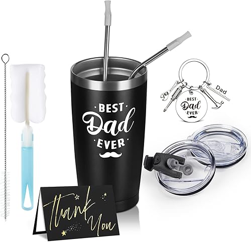 Miniatura 2 de LiqCool Regalos para papá el mejor regalo para papá de hija e hijo juego de regalos de Navidad para papá día del padre cumpleaños con vaso llavero