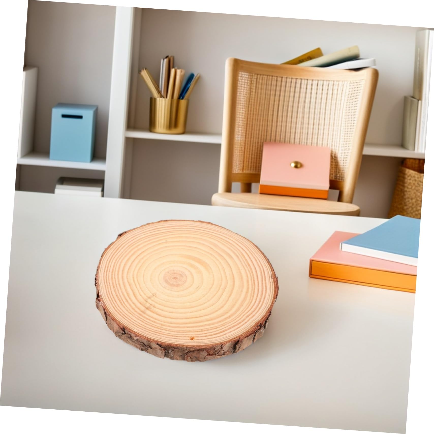 5piezas Decoración De Madera Rodajas De Madera Sin Terminar Discos Redondos De Para Manualidades Para Pintar Posavasos Decoración Rústica Hogar y Accesorios De Fotografía