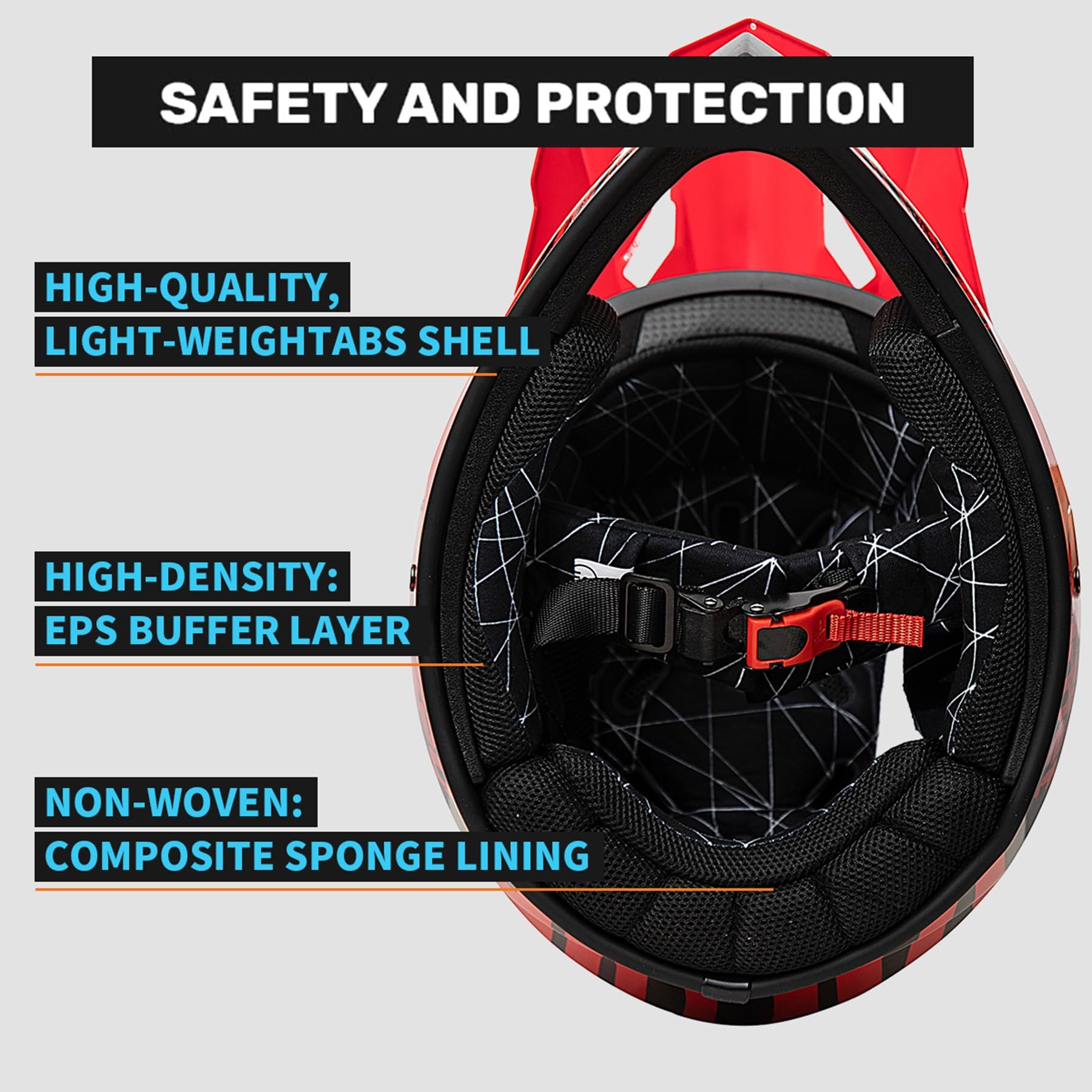Motorradhelm Kinder, Motocross Helm ECE22.06 Zertifizierter, Herren Damen-Cross-Helm, MTB Fullface Erwachsener Motorrad Downhill für Mountainbike Bergbuggy Sport Schutz
