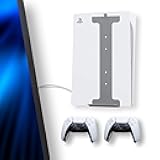 HIDEit Mounts PS5 (Original/Pro) & Two Controller Wall Mount Bundle – Also Fits PS5 (Disc & Digital)– Space-Saving and Air Flow Design – (Not for PS5 Slim)