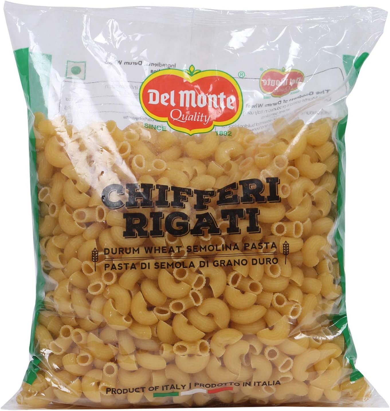 Del Monte Chifferi Rigati Pasta Pouch, 1000 g