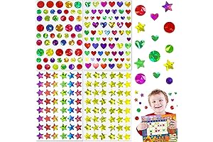 Star Stickers for Kids Reward, Holographic Gold Star Stickers