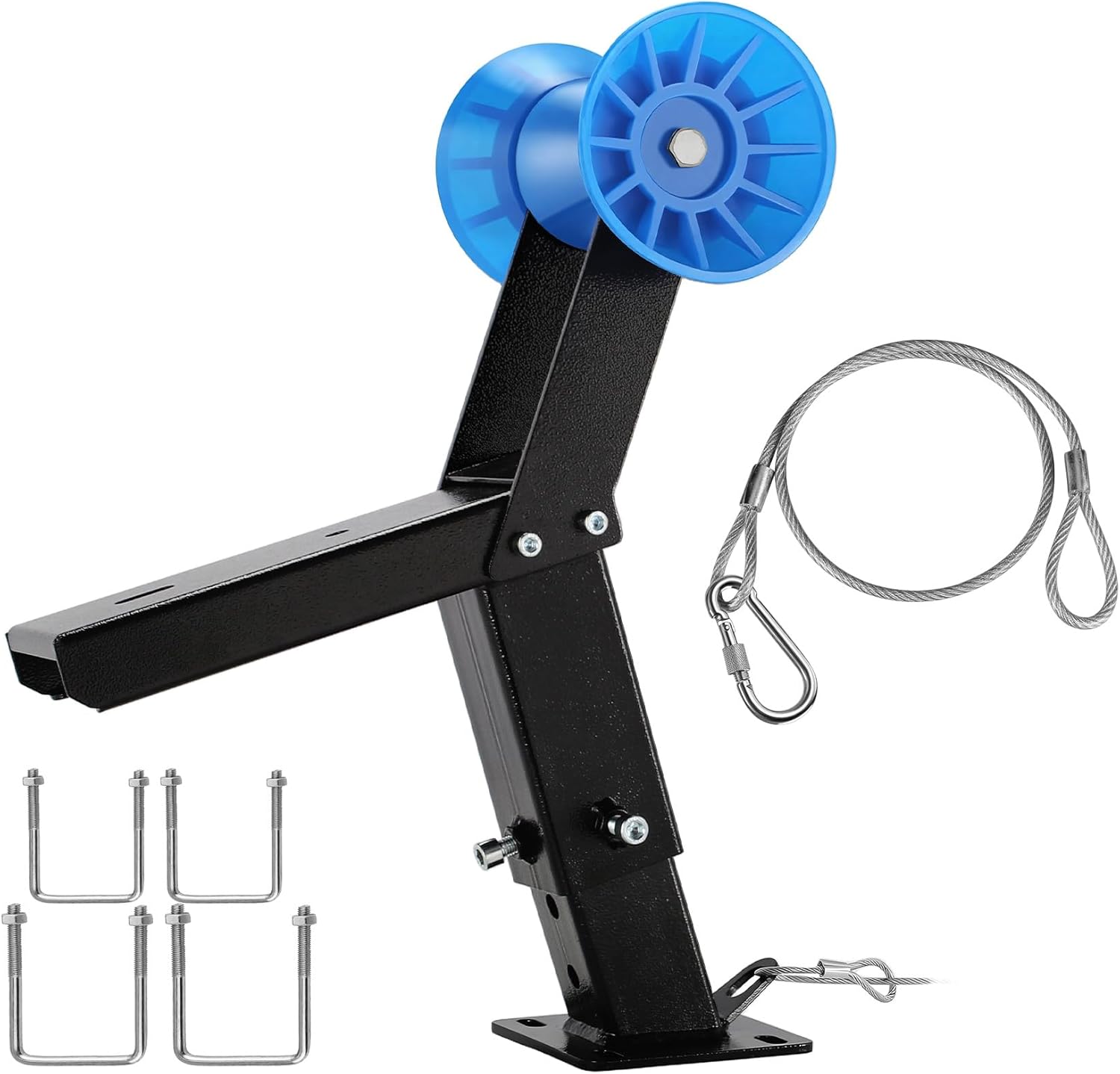 Boat Trailer Winch Post with Roller, Fits 3"x4" Drawbar, Boat Trailer Winch Stand, Adjustable Height Stand for Speedboats, Fishing & Motorboats
