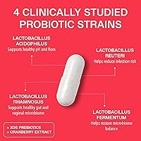 Vista 2 de Los mejores probióticos vaginales para mujeres Equilibrio de pH con prebióticos, mezcla de probióticos Lactobacillus y arándano Probiótico