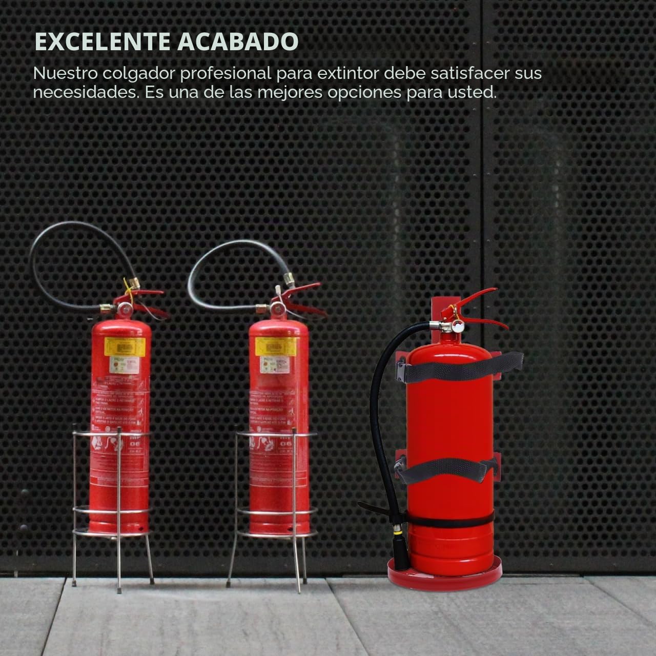 Artibetter Soporte Universal Para Extintor De 2 a 4 Kg Montaje Fácil En Pared Colgador Seguro De Hierro Para Hogar Vehículo Oficina Diseño Práctico Y Material Resistente