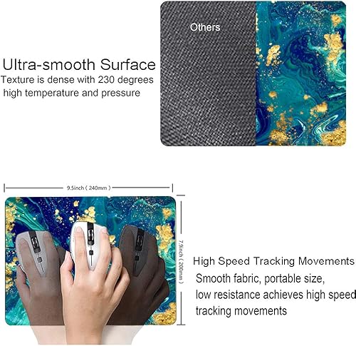 Miniatura 9 de Swirls - Alfombrilla de mouse de mármol con polvo dorado, alfombrilla de mouse con ondas de ágata, alfombrilla de mouse para juegos, cuadrada,