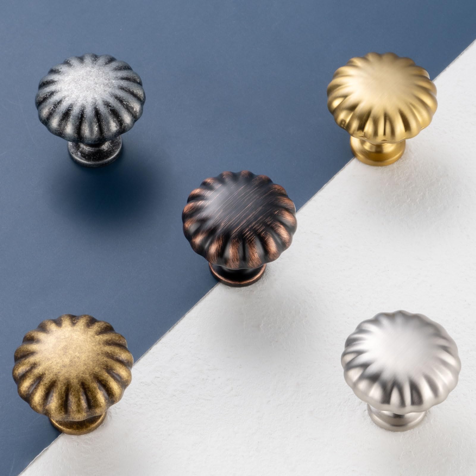 BEROSSA Antique Iron Cabinet Knobs Vintage Iron Drawer Knobs, 10 Pack 1-1/4 Inch, 2510 Single Hole Cabinet Pulls For Kitchen Cabinets Drawers Bedroom Dresser Cupboard Bathroom Vanity - View #7