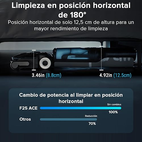 roborock F25 ACE Combo Nass Trockensauger, 5-in-1 Kabelloser Staubsauger, 20.000 Pa Absaugleistung, 90°C Hochtemperatur Selbstreinigung, für Nasse und Trockene Verschmutzungen - 4