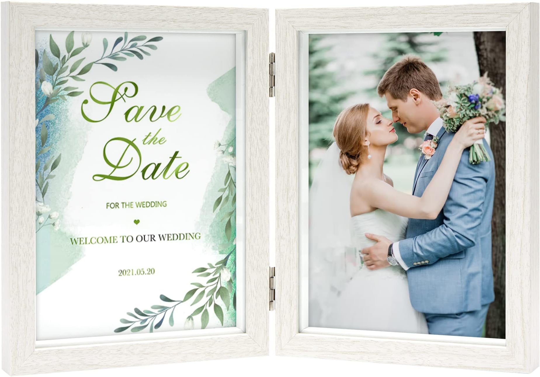 White Double Photo Frames
