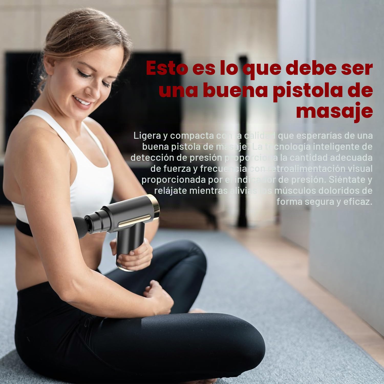 Cotsoco Pistola de masaje, Pistola de masaje muscular, Masajeador de percusión muscular con 4 cabezales de masaje, Pistola masajeadora para piernas, espalda, hombros y cuello, gran regalo.