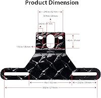 Vista 2 de Marco universal de soporte para matrícula de remolque, soporte para matrícula, marco de placa de montaje para remolque, soporte de placa para RV