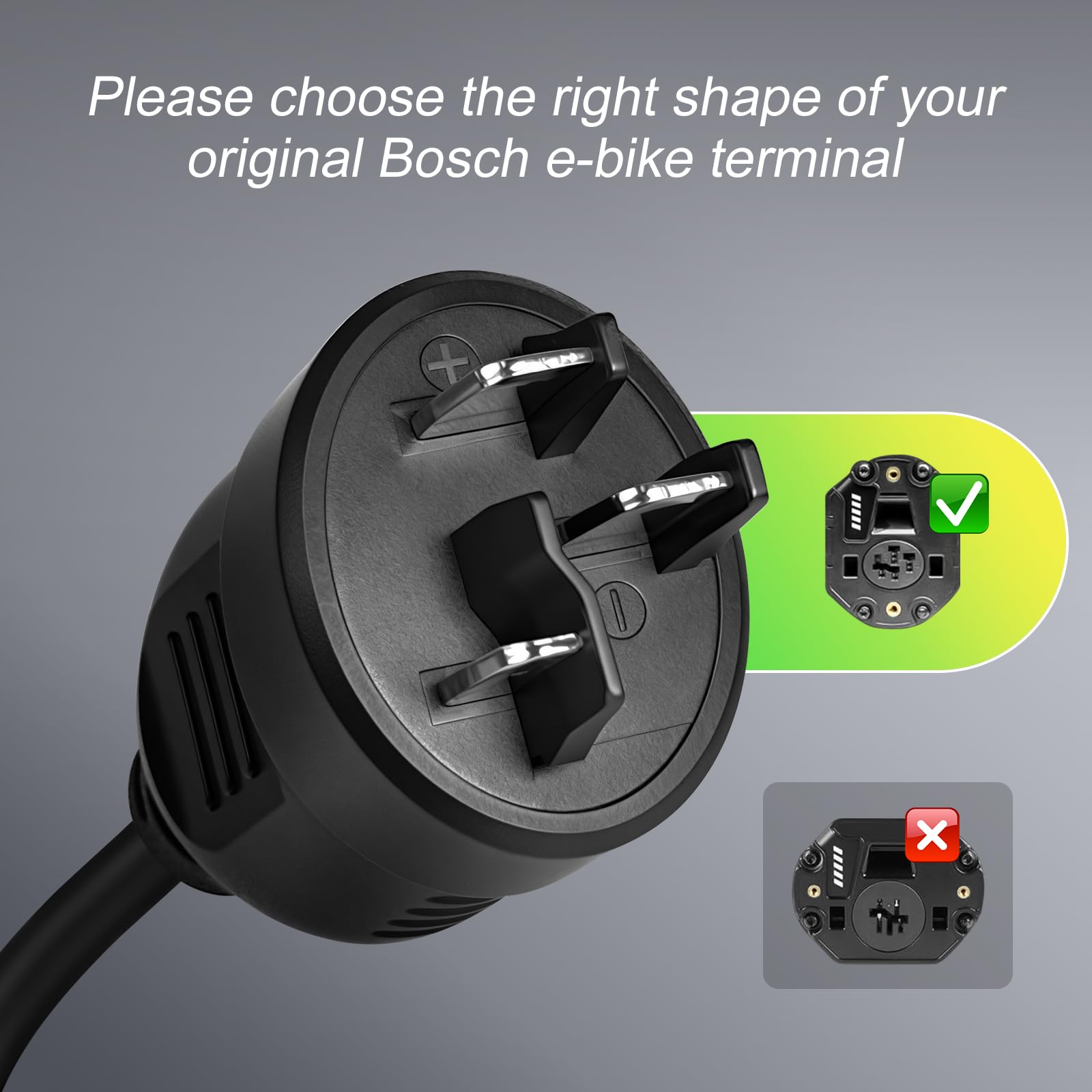 42V 2A Caricabatterie per Bosch Performance/Active Line Plus Alimentatore E-Bike per Batterie da 36V