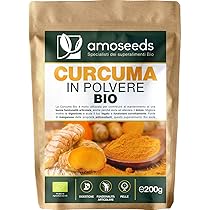 Curcuma in Polvere Bio 200G | Digestione, Articolazioni | 100% Pura, Cruda e Naturale | Qualità Superiore
