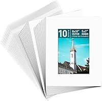 Vista 18 de Golden State Art, Kit de alfombrillas precortadas para fotos, mate de corte biselado de núcleo blanco, tableros de respaldo y bolsas transparentes