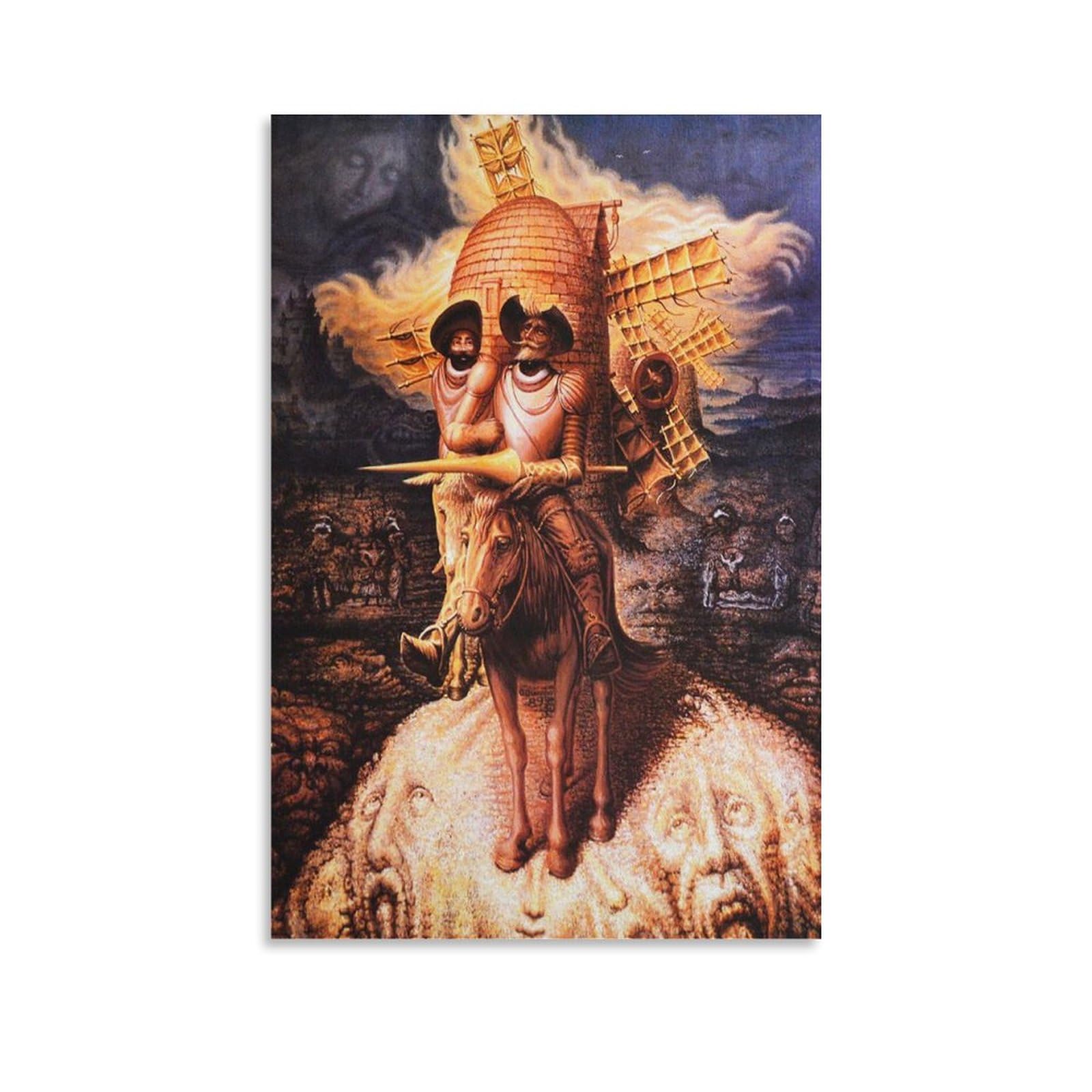 Decter Unframe-Style Optical Illusion By Salvador Dalí Painter Artwork Poster Decorative Painting Canvas Wall Art Living Rooms Bedroom Painting 24X36inch(60X90cm)
