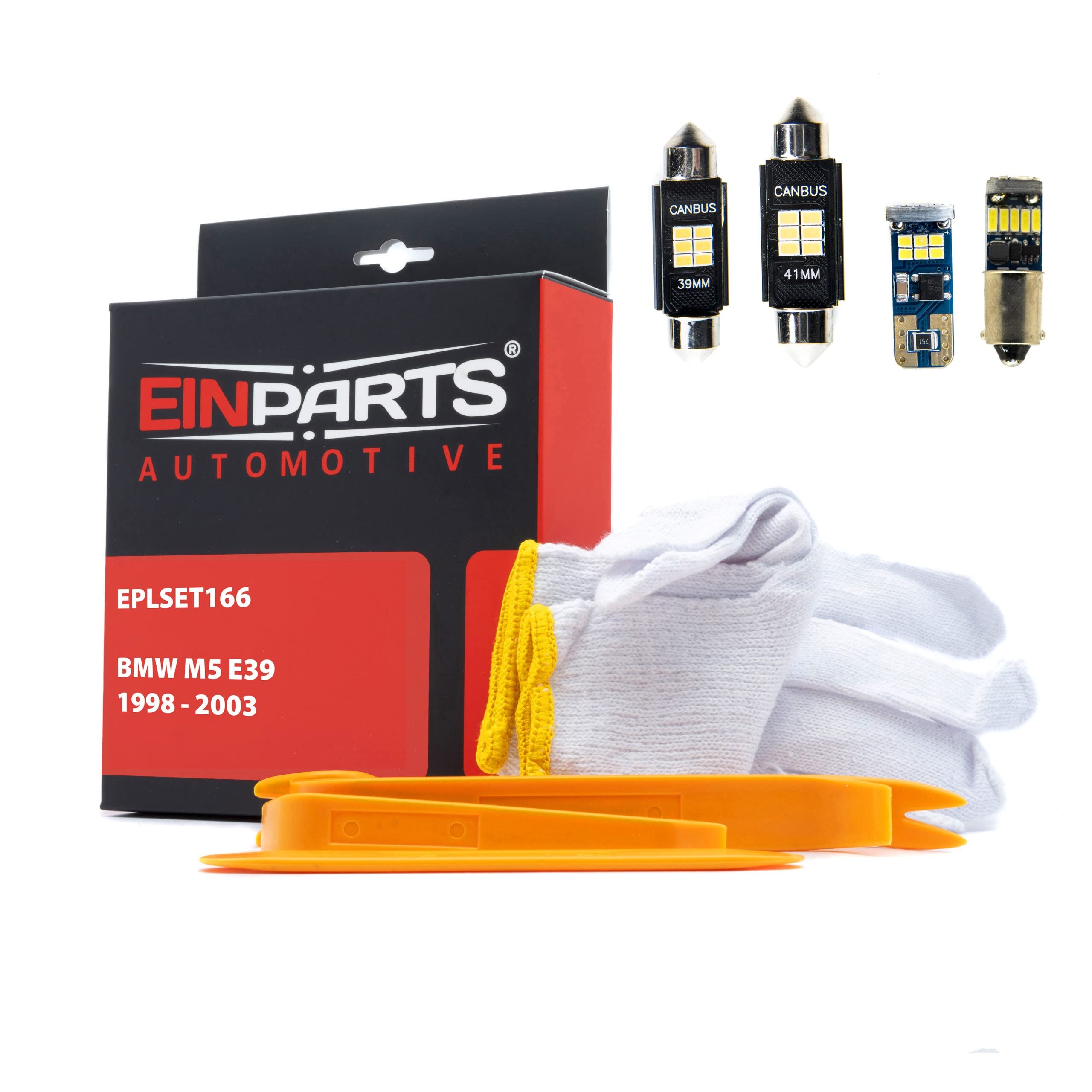 EinParts Juego de Bombillas LED para Coche, Sin errores Can-Bus, para interior de coche especifico para Bmw M5 E39 1998-2003, 18 piezas