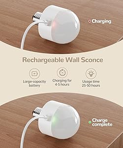 CASGAL Battery Operated Wall Sconce Set of 2,Rechargeable Wall Lights with Dimmable Detachable Bulbs and Remote,15 Colors Wireless Wall Lamps for Bedroom Living Room Hallway,Nickel(2 Pack)