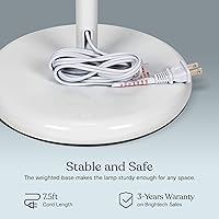 Vista 8 de Brightech Sky Dome Double – High Brightness Torchiere Floor Lamp with 2 Reading Lights for Living Rooms, Bedrooms – Replace Halogen Standing Lamps