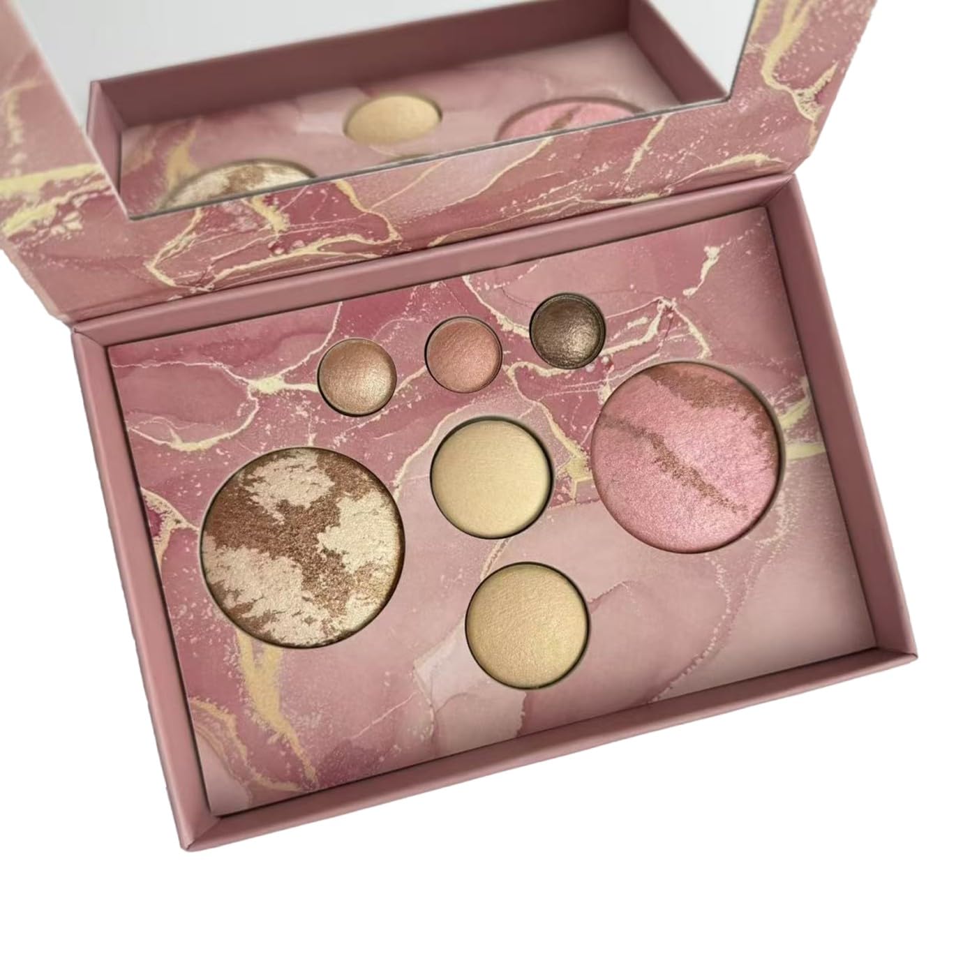 3D Embossed Eyeshadow Palette, Matte Shimmer Multi-use Makeup Palette,#4