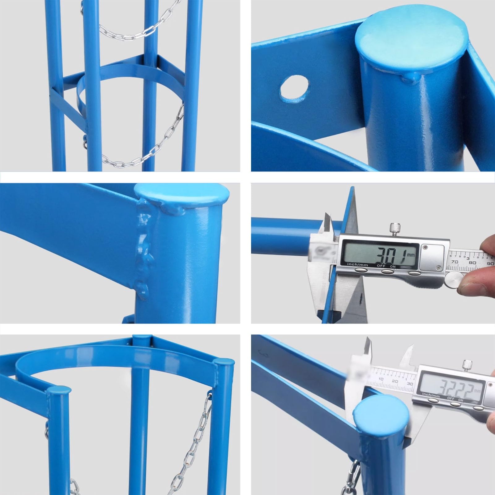 Support de réservoir de cylindre sur pied, support de stockage anti-basculement pour bouteilles de gaz, support fixe en acier