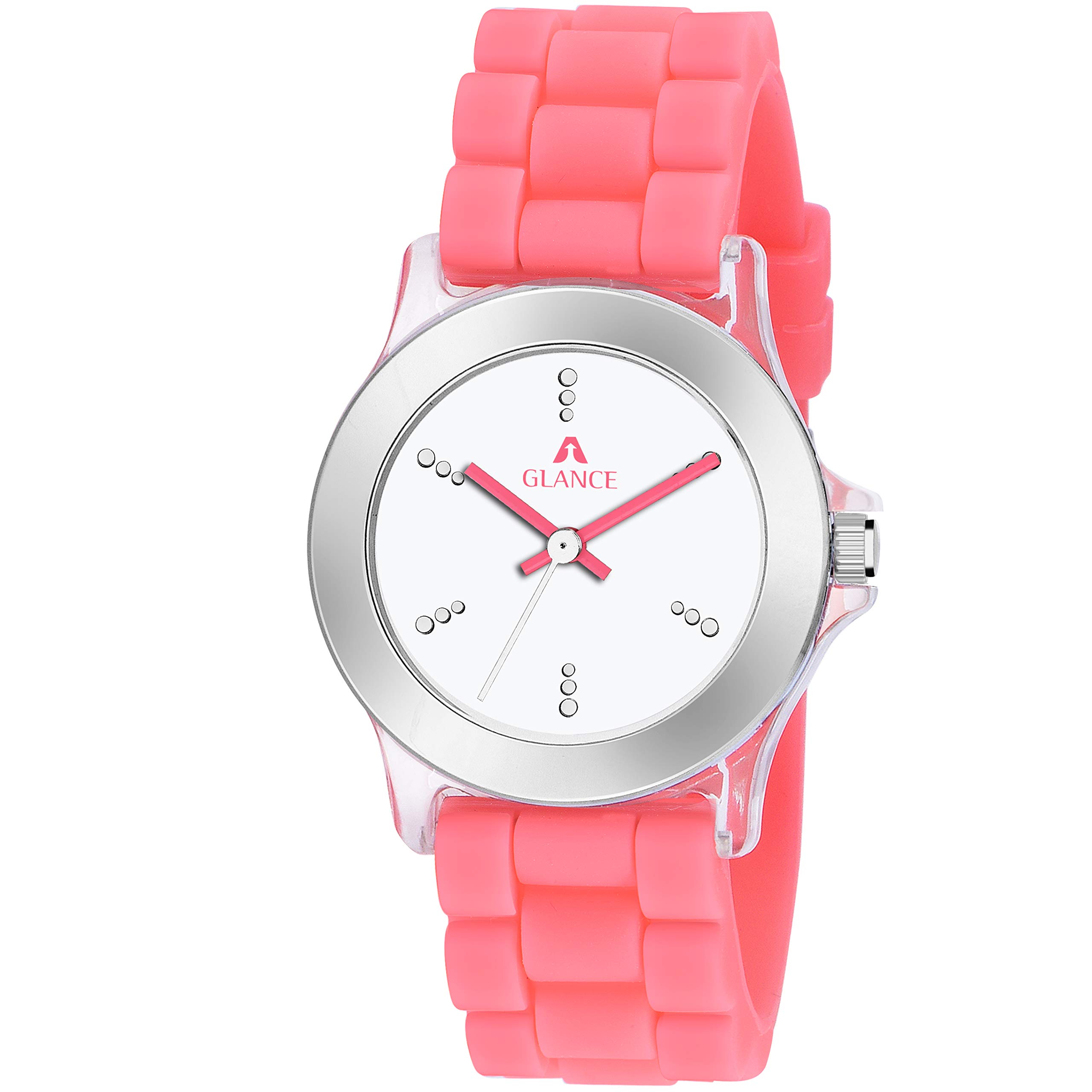 Aglance 9827pp06 Girls Pink Silicone Strap Wrist Watch Analogue Wrist Watch for Women and Girls (B07Y68XCV6) Amazon Price History, Amazon Price Tracker
