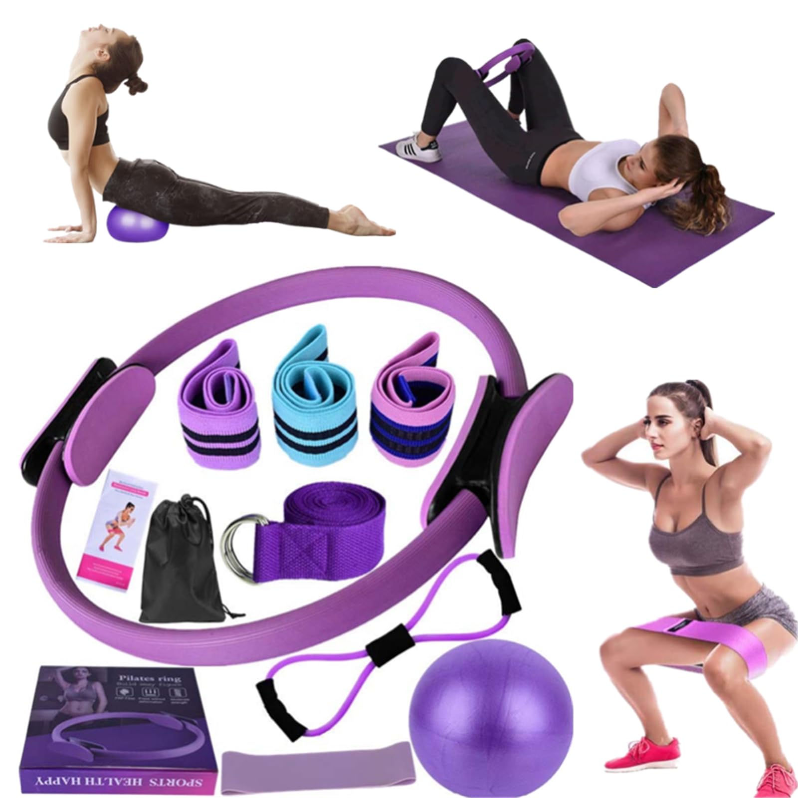 Leggins Donna Push Up Set Fasce Di Resistenza Per Pull-Up (#3, #4, #5) - CrossFit, Allenamento A Casa, Qualità Premium Braccioli Nuoto - Foto 2