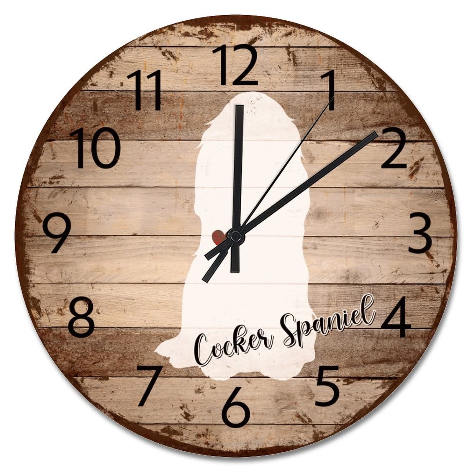 Horloge murale bois patiné style ferme pour décoration murale de salon rustique