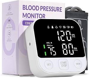 Blood Pressure Monitor Adjustable Arm Cuff Easy Operate with Storage Bag