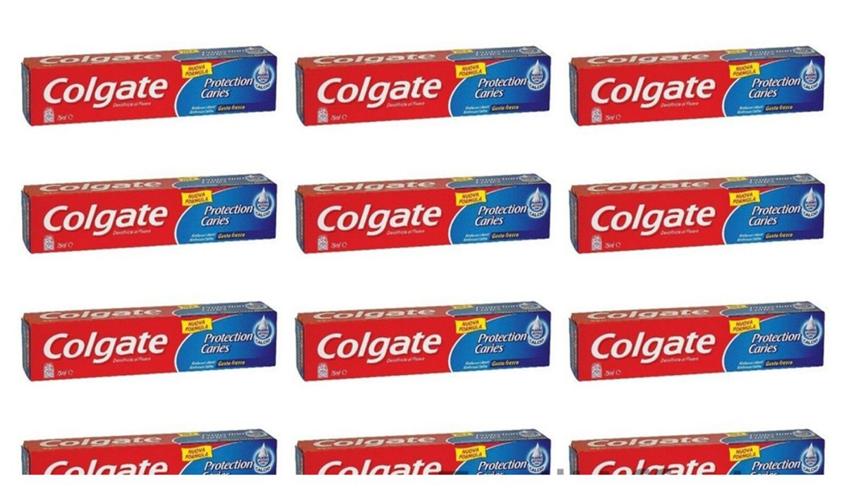 Colgate PROTECTION CARIES 12 x 75 ml Zahnpasta, Zahnpasta, Zahnpasta, nicht aromatisiert, Schutz gegen Karies