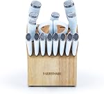 Farberware- 15-Piece Stainless Steel Cutlery Set with Block, Includes Knives & Kitchen Tools