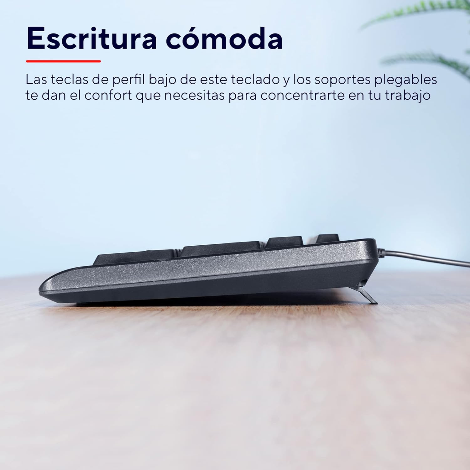 Trust Taro Teclado – Disposición QWERTY Español, Resistente a los Vertidos, Cable de 1.8m, Conexión USB, Windows, Mac, PC, Laptop, Ordenador Portátil, Negro 4