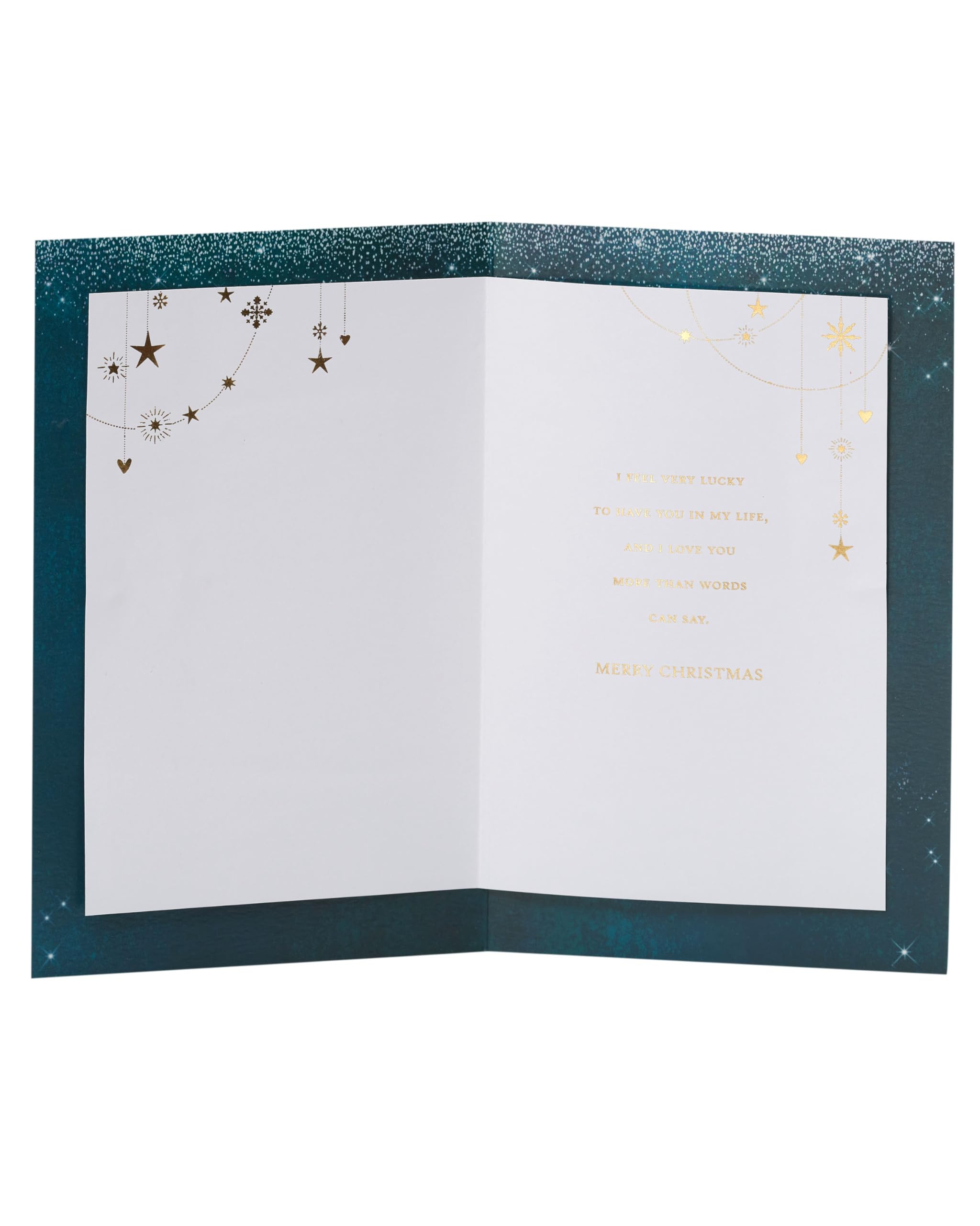 UK Greetings Christmas Card for the Special Man in My Life - Gold Lettering Design, 165 mm x 254 mm - Image 2