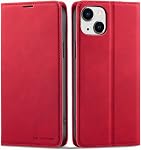 QLTYPRI Wallet Case for iPhone SE 2022 5G/iPhone SE 2020/iPhone 8/iPhone 7, Premium PU Leather Cover TPU Bumper with Card Holder Magnetic Closure Shockproof Flip Case for iPhone 7/8/SE2/SE3-Red