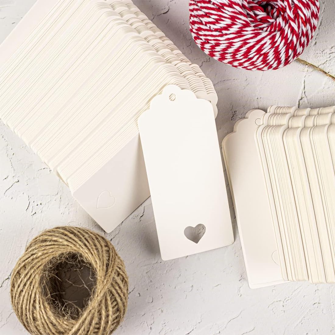 G2PLUS 100 PCS Etichette Regalo,Etichette in Carta Kraft,5x10CM Tags