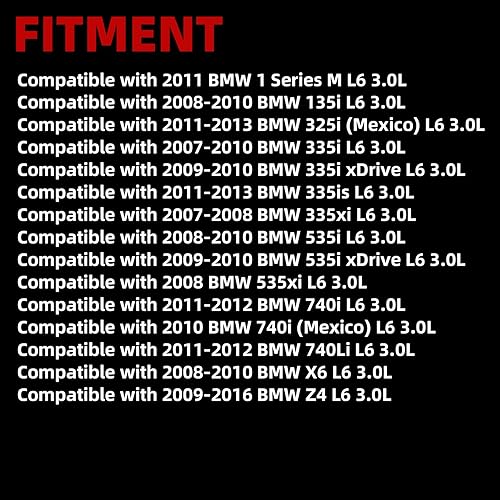 Miniatura 2 de MITZONE Kit de cubierta de válvula de aluminio mejorado N54 compatible con BMW 335i 535i x6 z4 740Li 3.0L con reemplazo Turbo 11127565284