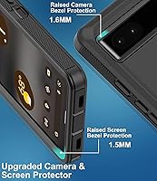 Vista 4 de Google Pixel 6A - Funda para teléfono celular, protección resistente con protector de pantalla integrado, color negro