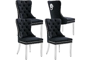 KCC Velvet Upholstered Dining Chairs, a Touch of Elegance