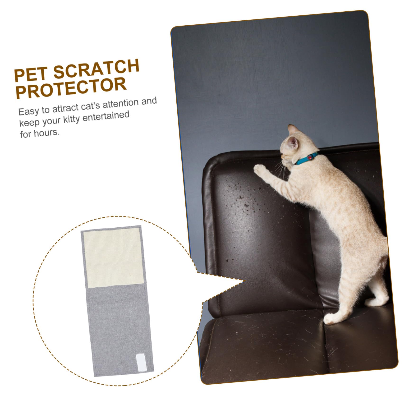 Abaodam Funda Protectora para Sofá Garra de Sisal para Gatos, Alfombra Antiarañazos, Entretenida y Resistente para Casa y Oficina