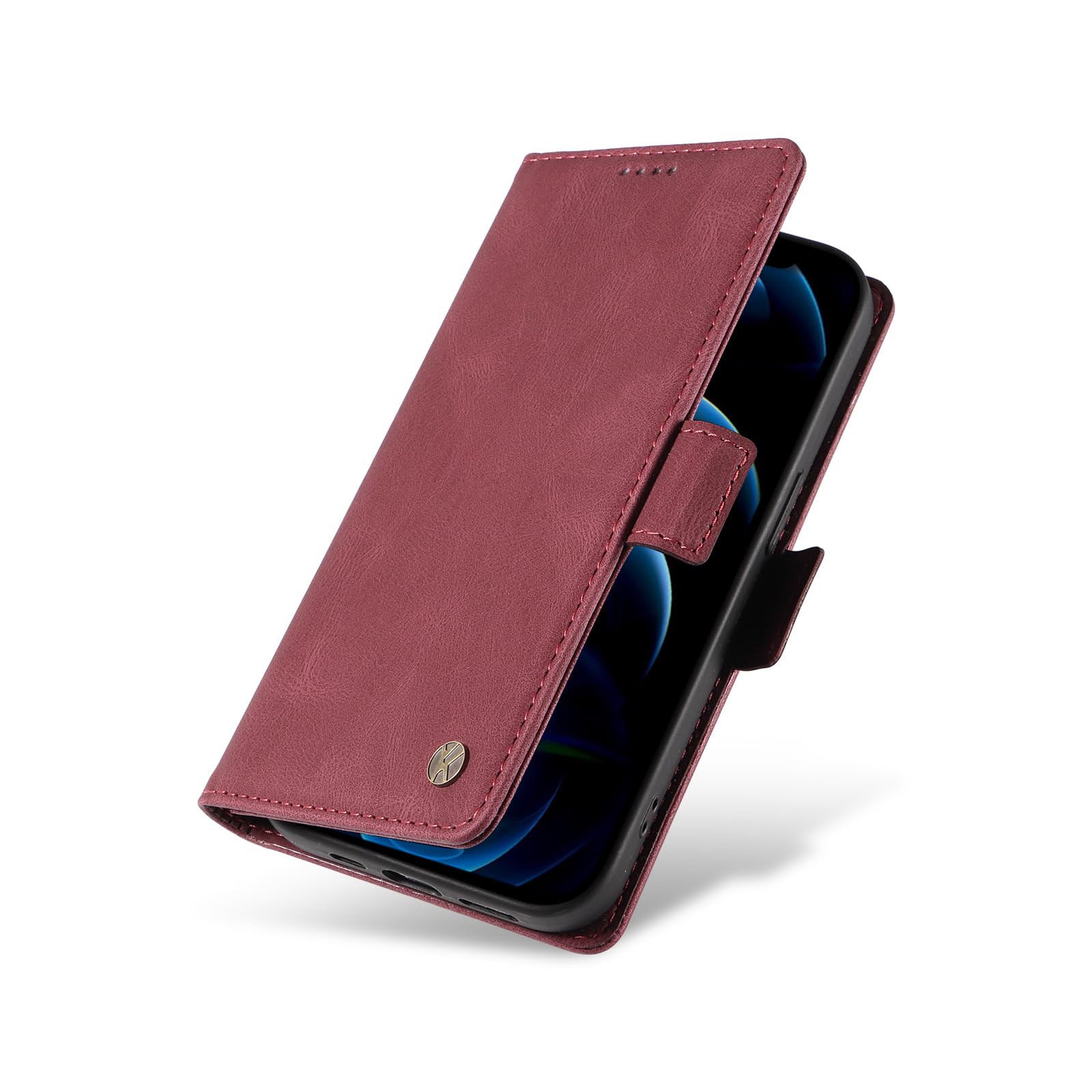 Custodia Portafoglio In Pelle PU Per Xiaomi Poco M4 Pro 4G, Flip Cover Con Slot Per Carte E Supporto, Magnete, Colore Marrone - 2