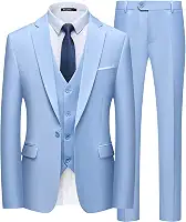 Terno Slim Fit Masculino Um Botão 3 Peças Blazer Vestido Negócios Festa de Casamento Colete e Calça