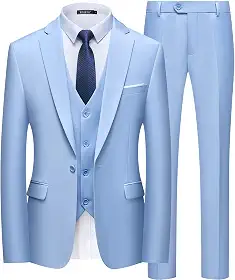 Terno Slim Fit Masculino Um Botão 3 Peças Blazer Vestido Negócios Festa de Casamento Colete e Calça