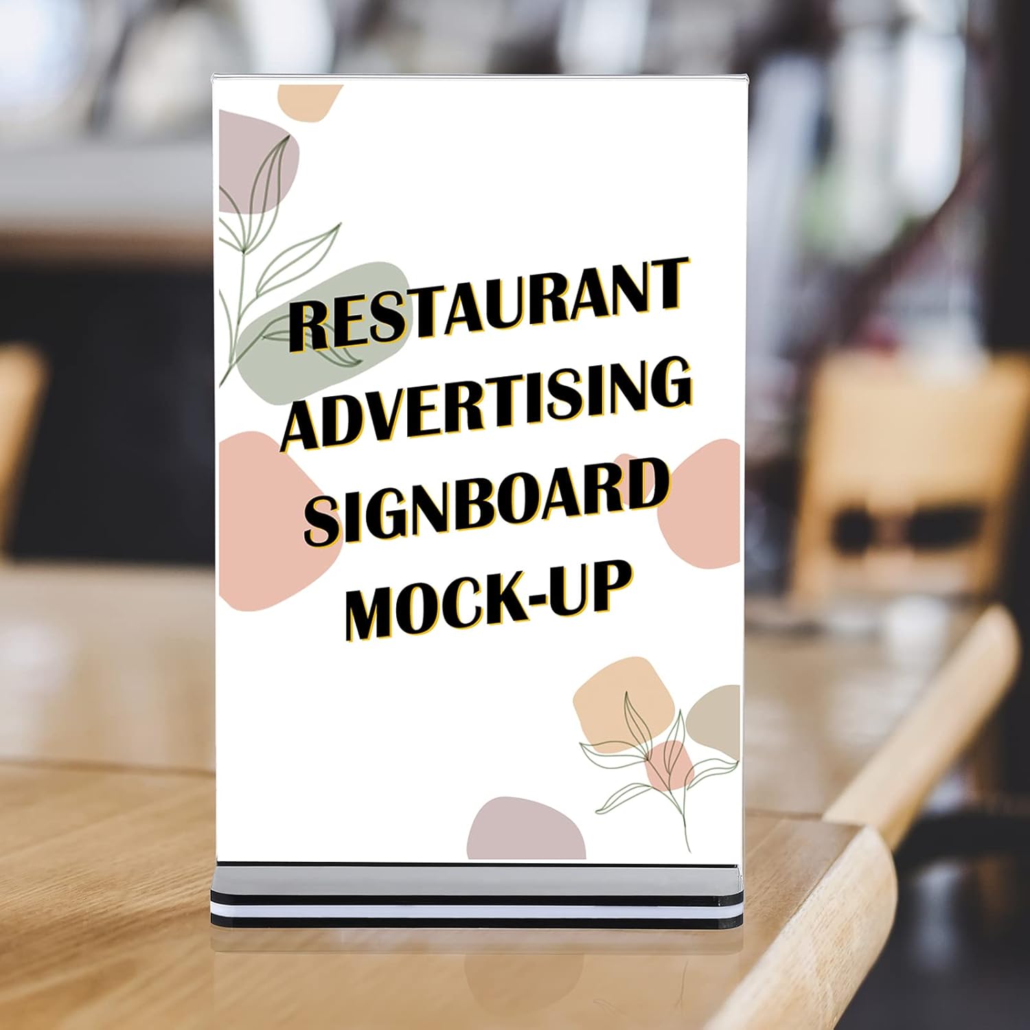 24 Pack Acrylic Sign Holder 4 x 6 Inch Clear Table Sign Holder Double Sided T Shape Plastic Desktop Display Holder Vertical Menu Stand Business Store Sign Holders for Wedding School Office Hotel Party : Office Products