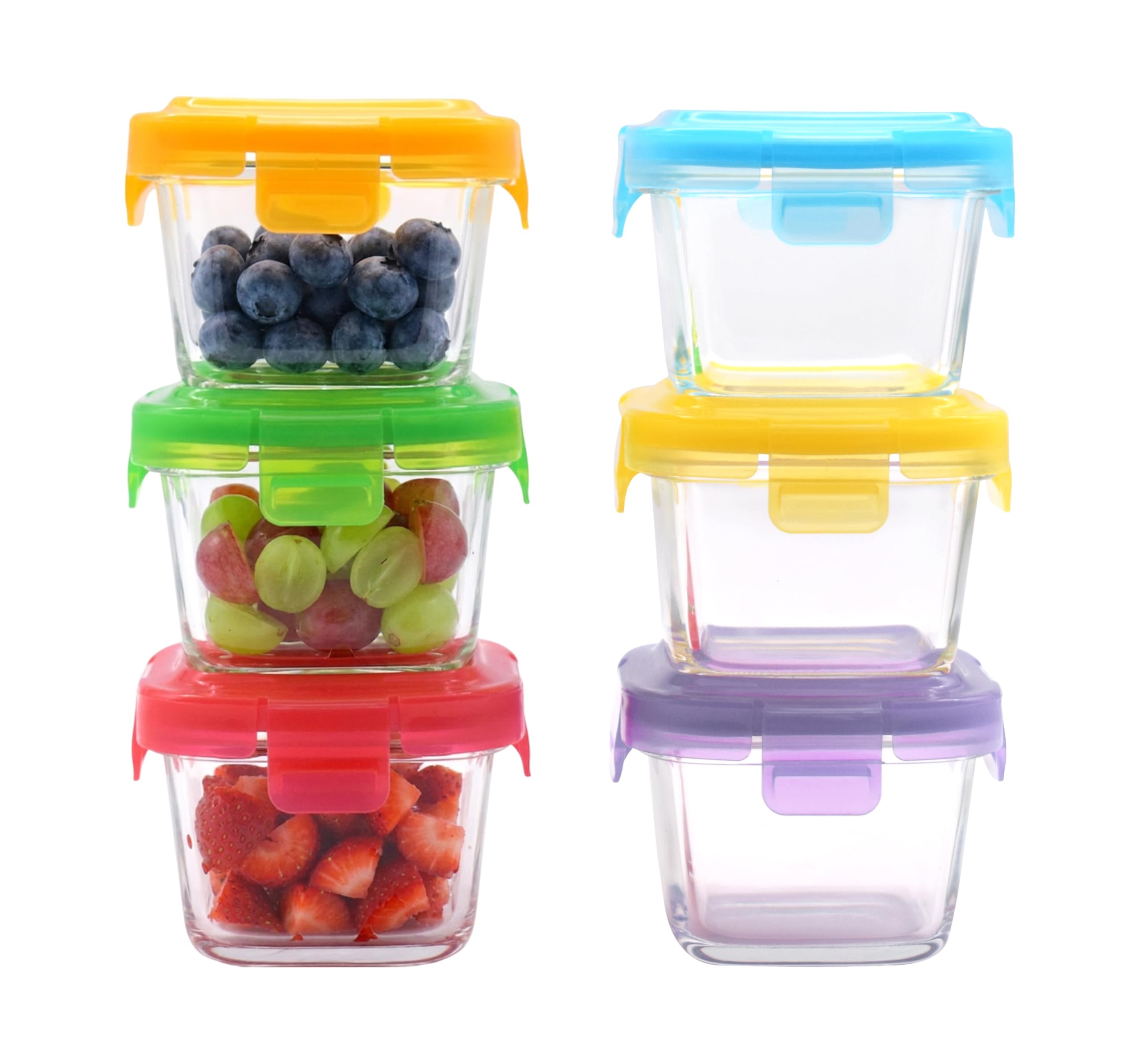 ARSUK Small Glass Containers with Lids (6 Pack, 150ml)- Leakproof Overnight Oats Jar Breakfast Pots For Cereal, Yoghurt, Salad, Chia Pudding - Freezer Safe Glass Meal Prep Containers โ image 1