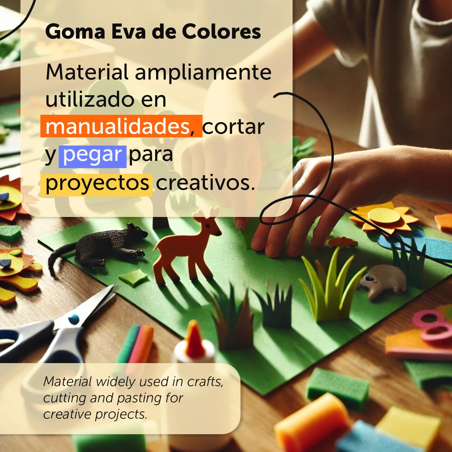m-office Goma Eva para Manualidades, Goma Espuma de Colores para Proyectos Creativos, Ideales para Artes y Manualidades, uso Escolar, Profesional o Artístico 40x60cm (Verde, 40 uds)