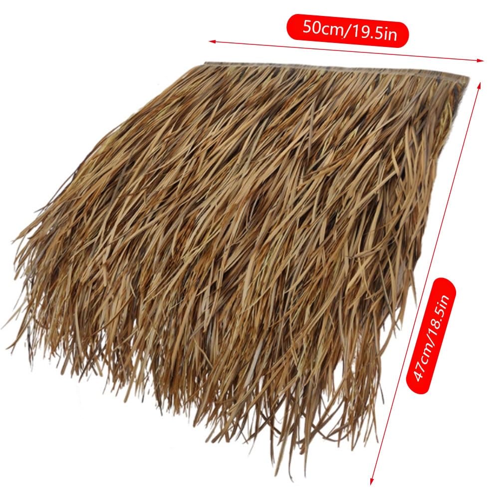 Artificial Palm Thatch Roofing Roll – PE/PP Synthetic Straw Tiles, UV & Waterproof, Zero Maintenance, For Tiki Bars, Gazebos, Cabanas & Patios