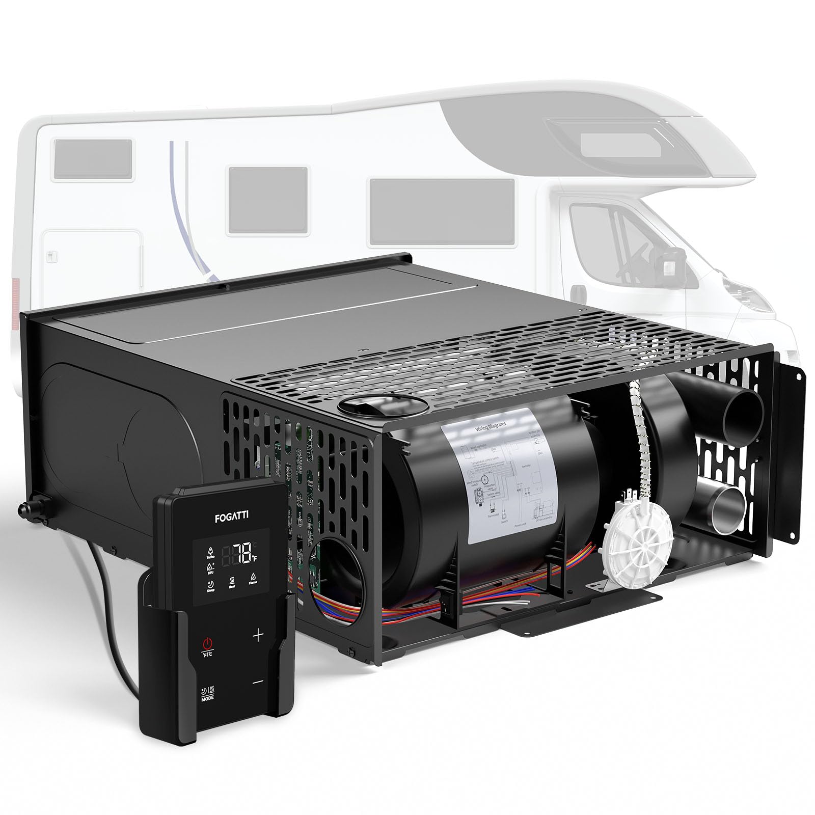 FOGATTI RV Furnace 35,000 BTU High-Efficiency RV Heater with Thermostat for Camper, Motorhome &amp; Travel Trailer