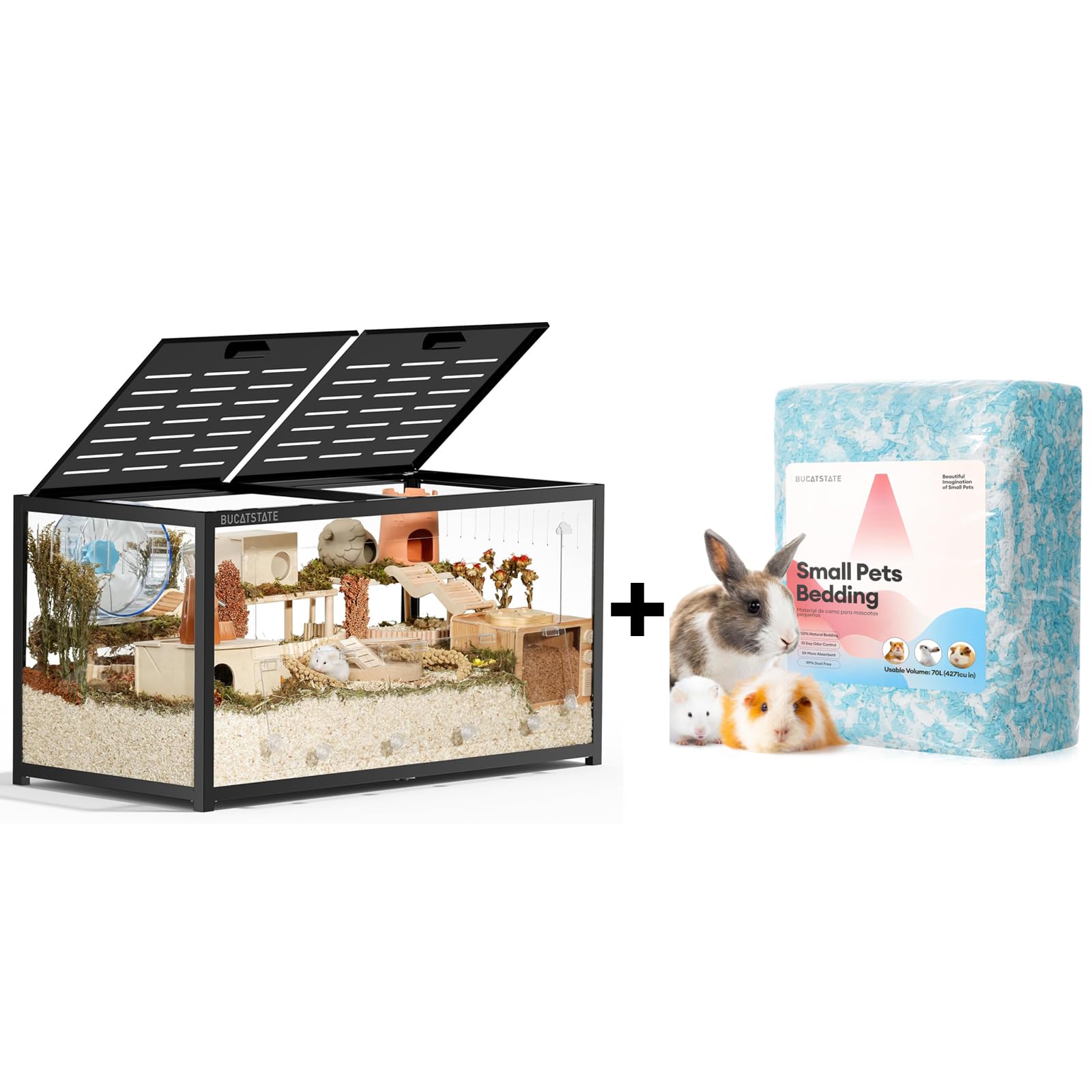 Amazon.com : BUCATSTATE Hamster Cage 3.0 with Hamster Paper