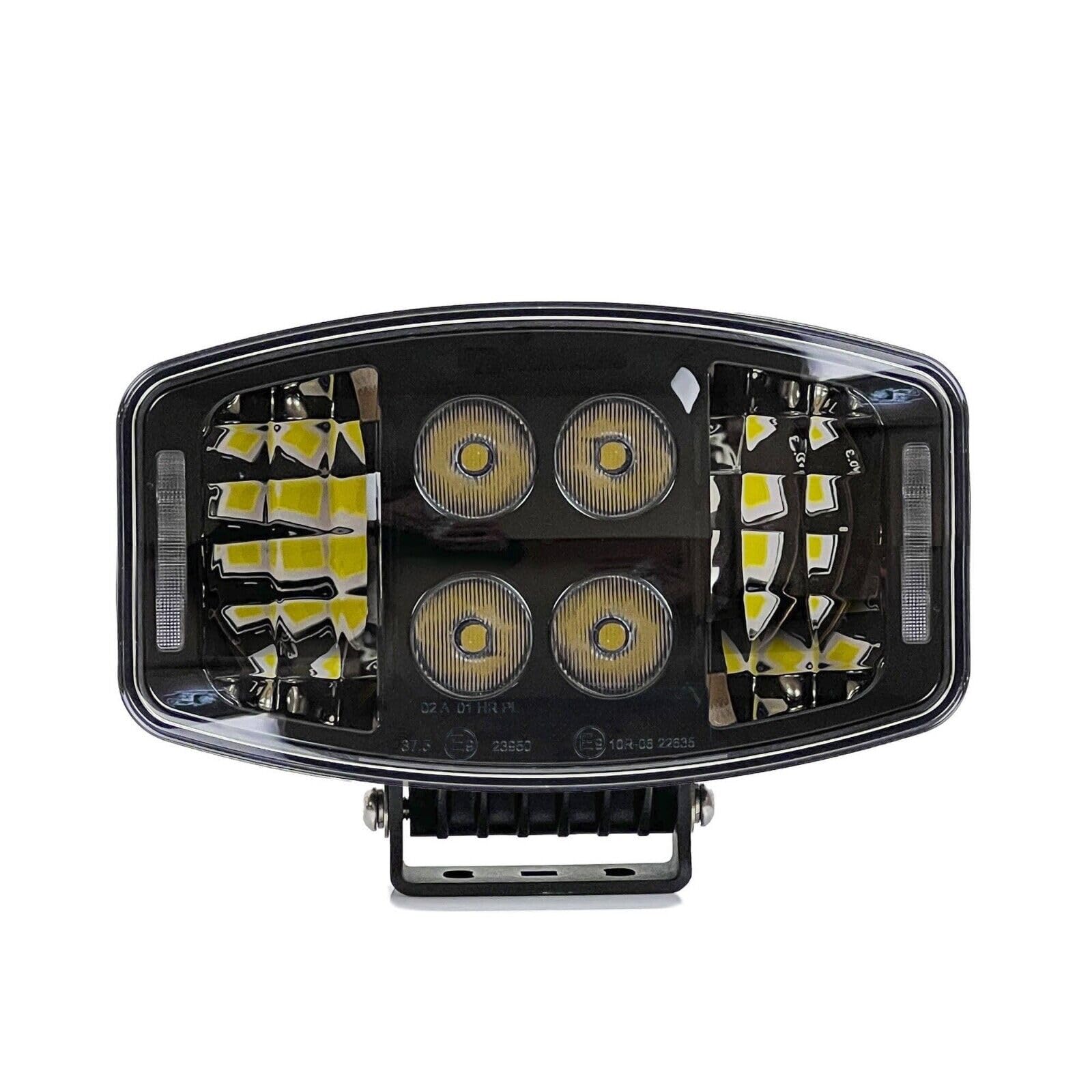 4 x 25 cm LED Jumbo przeciwmgielne światło punktowe i bursztynowe DRL do ciągnika ciężarowego wywrotki 12 V 24 V E9