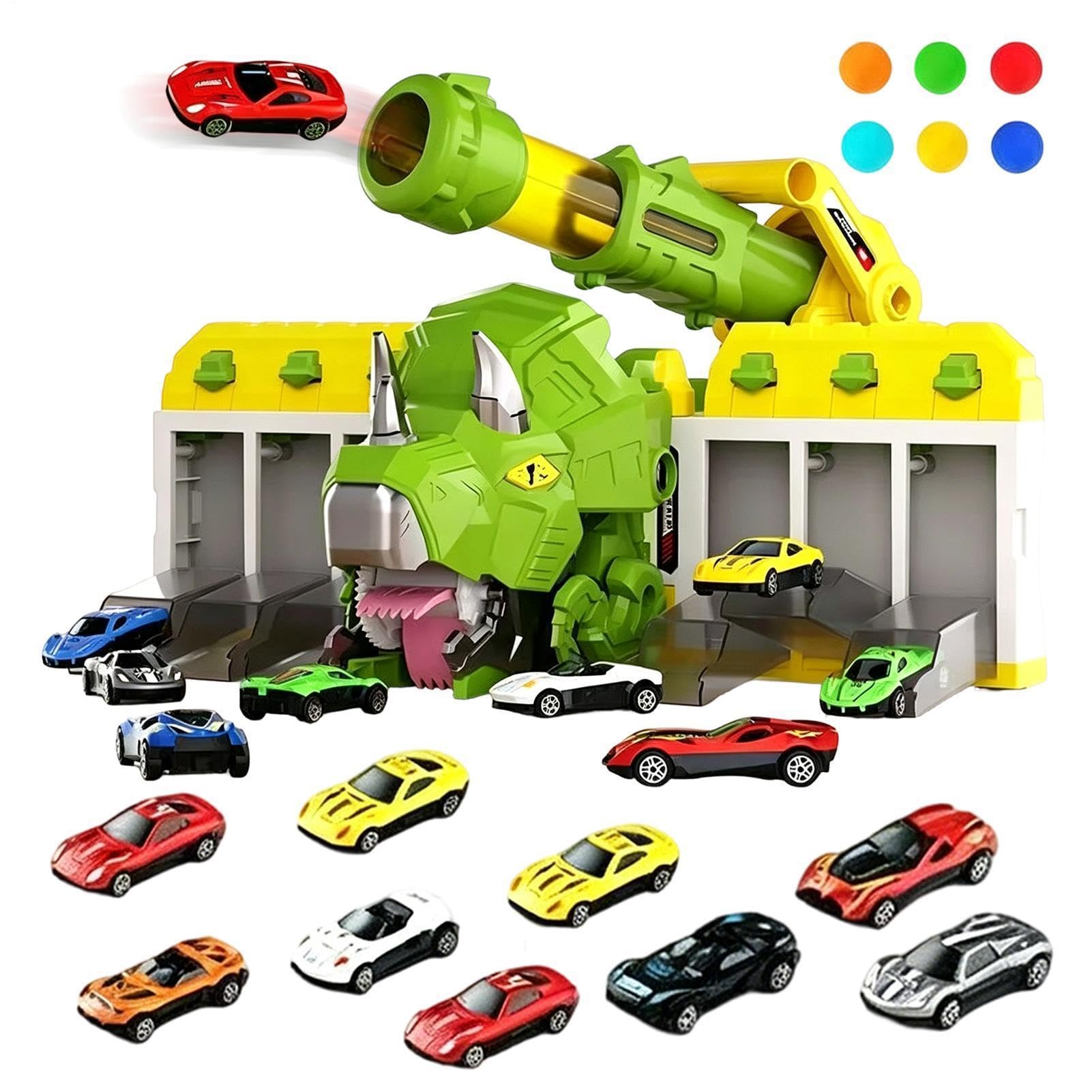 Camión Dinosaurio Juguete Vehículo Plegable con Compartimento De | Coche De Juguete Con 6 Pelotas Para Edades 3 A 8 Años Juego Y En Casa Y Suelo Interior