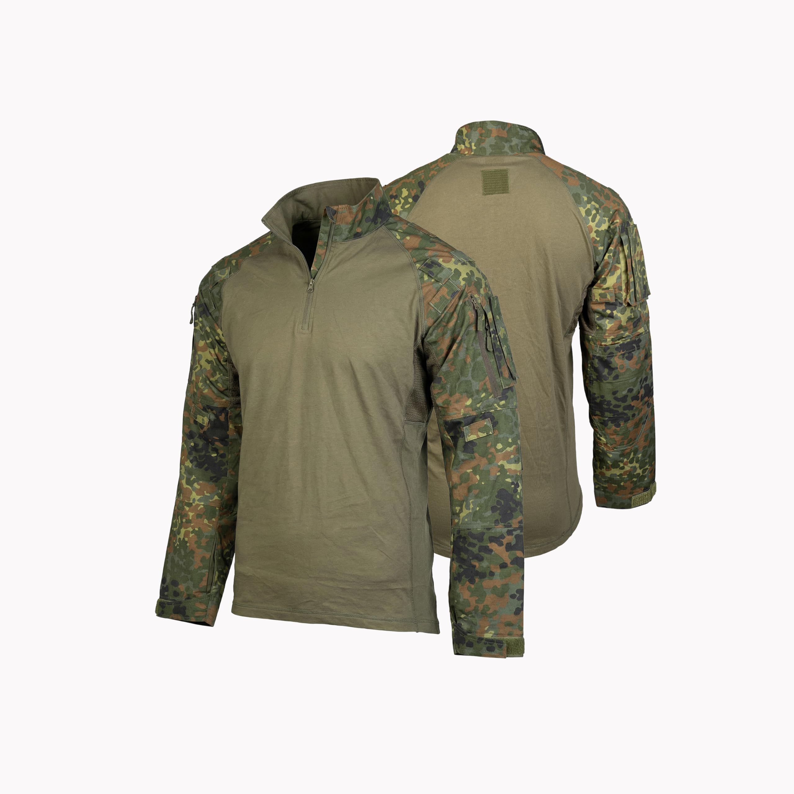 Mil-Tec Feldhemd Tactical 2.0 für Herren • Slim Fit Einsatzhemd mit Reißverschlusstaschen & Klettflächen • Langarm Combat Shirt